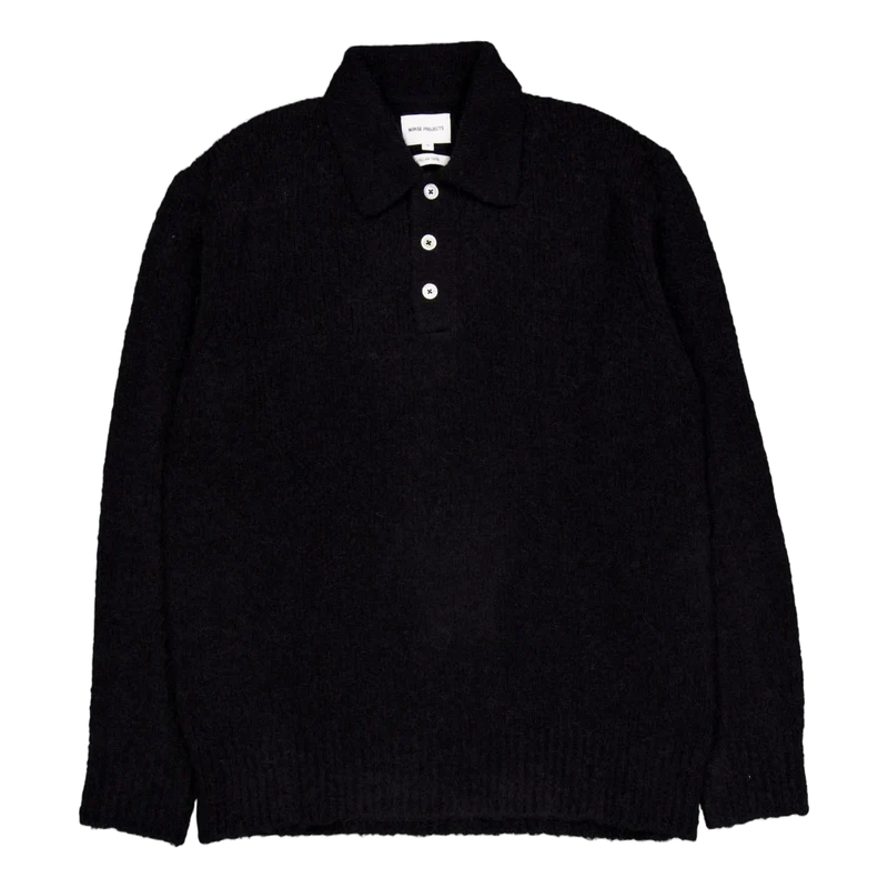 Rasmus Relaxed Brushed Polo 9999 Black