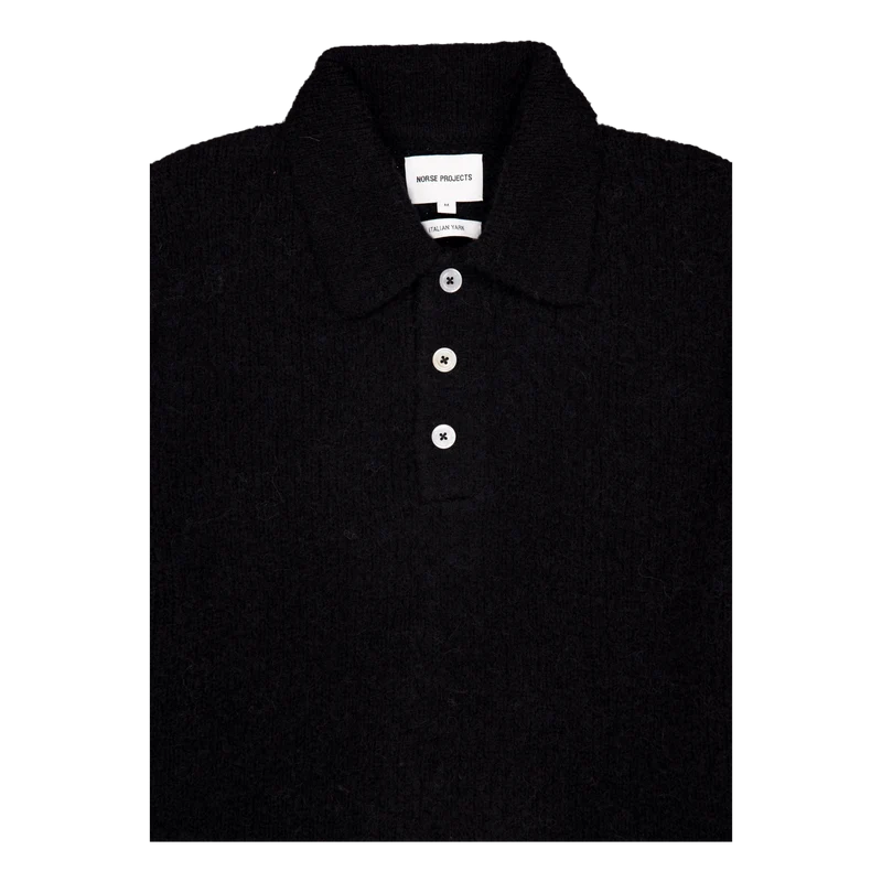 Rasmus Relaxed Brushed Polo 9999 Black