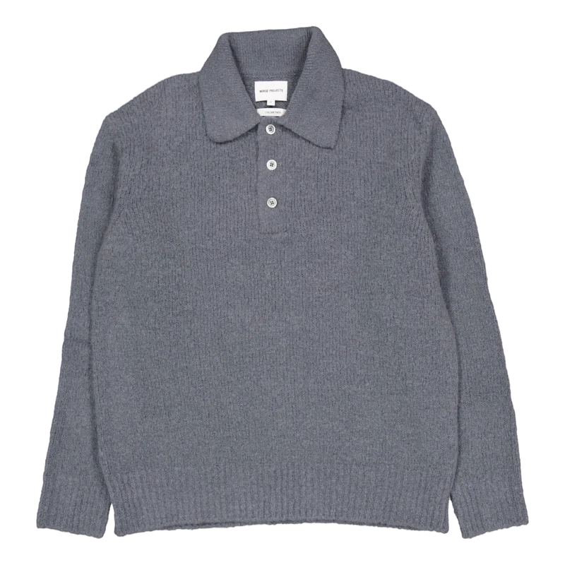 Rasmus Relaxed Brushed Polo 1047 Mouse Grey