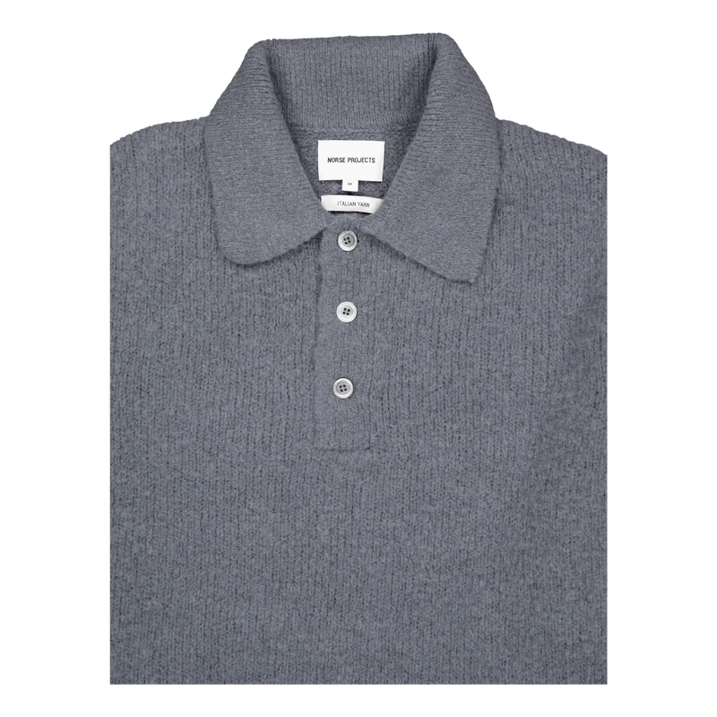 Rasmus Relaxed Brushed Polo 1047 Mouse Grey