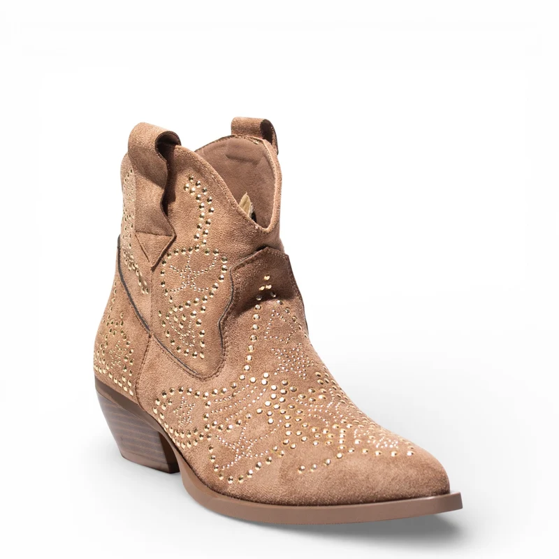 EuropeonUnion Women Cafe Chamois HalfBoot #4821