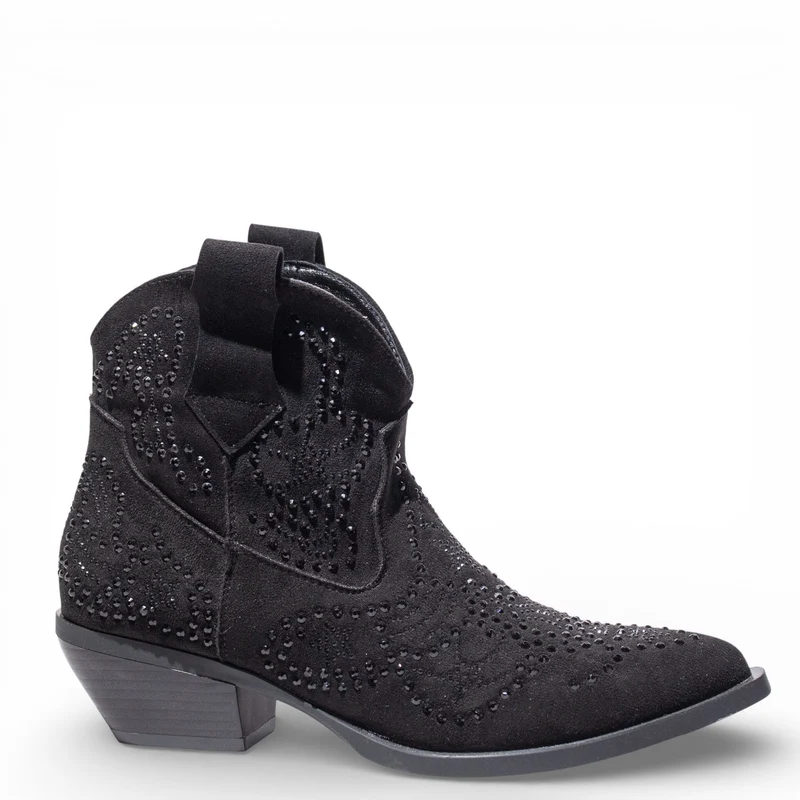 EuropeonUnion Women Black Chamois HalfBoot #4820