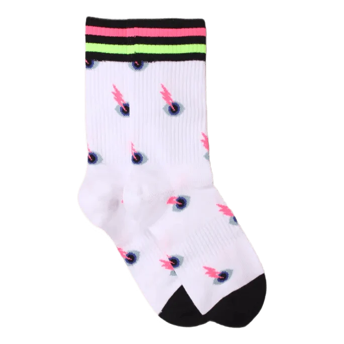 I See You Thin Crew Sock White