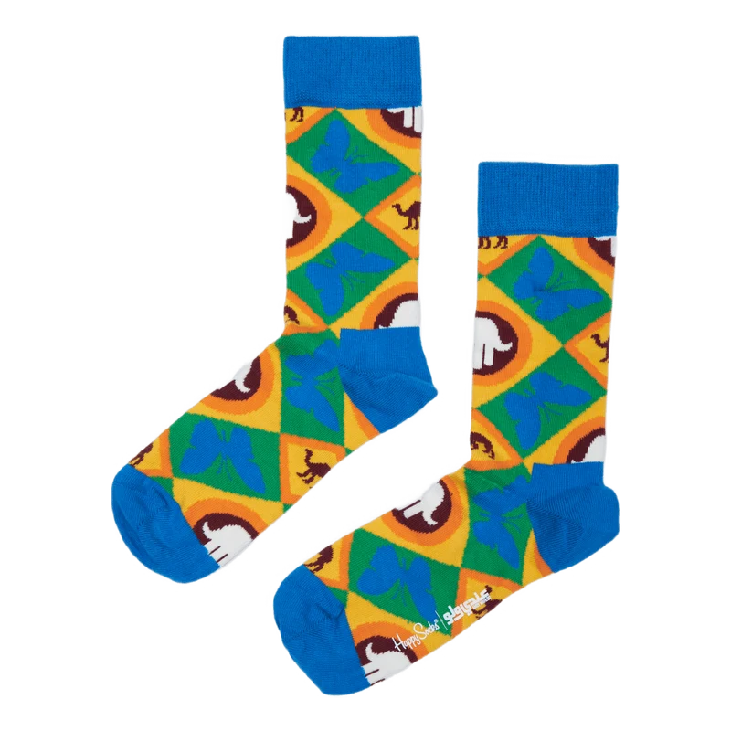 Hamsa Mosaic Sock White