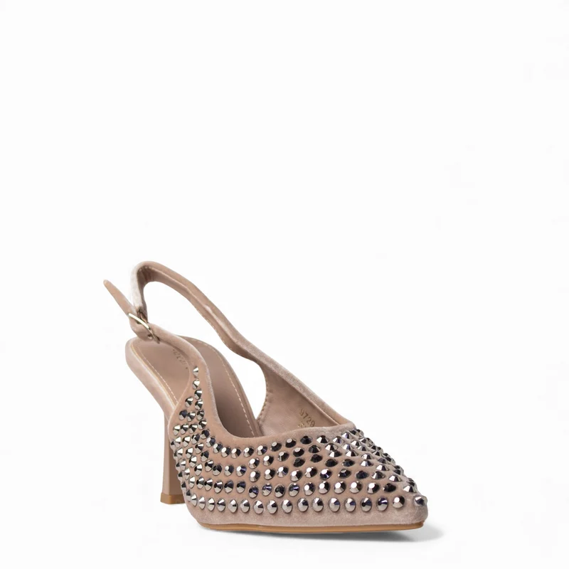 Europeon Union Women Beige Glitter Soiree Sandal #4669