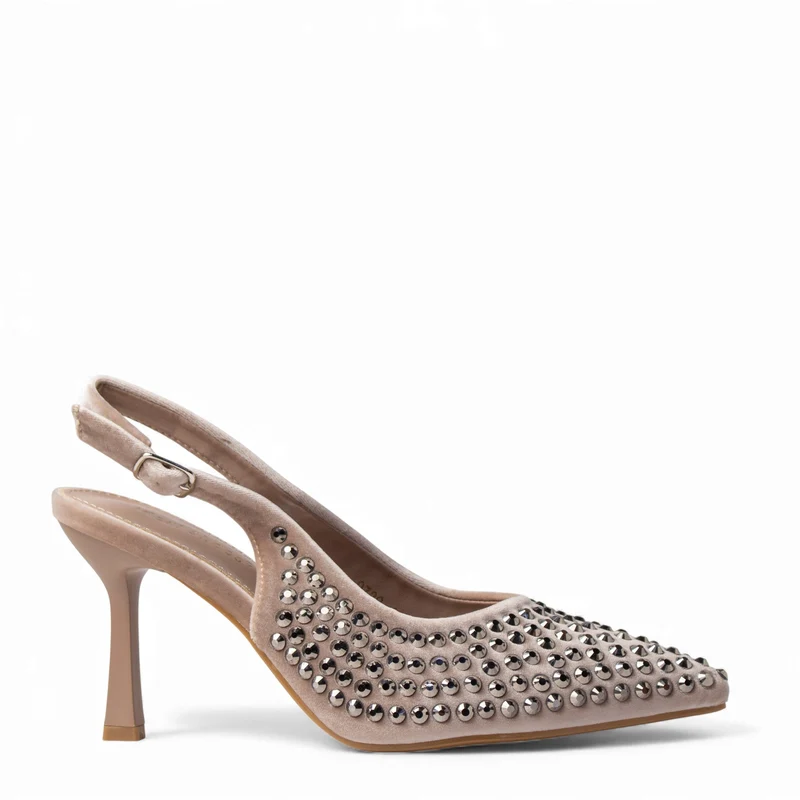 Europeon Union Women Beige Glitter Soiree Sandal #4669