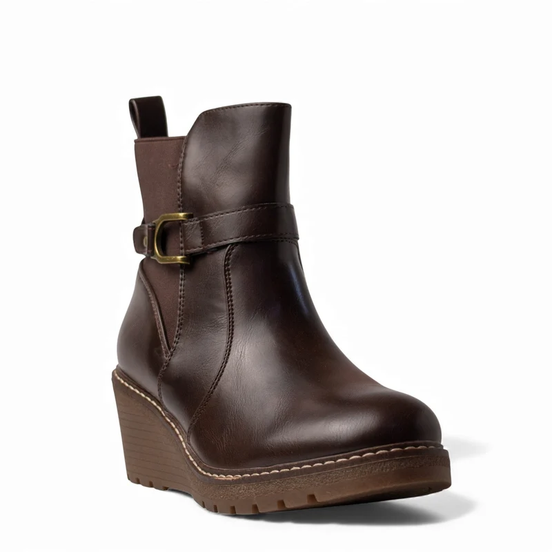 Europeon Union Women Brown Leather Half Boot #4682