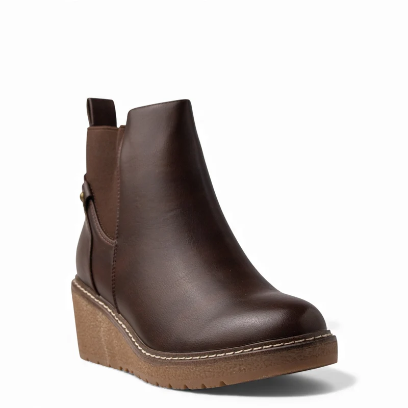 Europeon Union Women Brown Leather Half Boot #4625