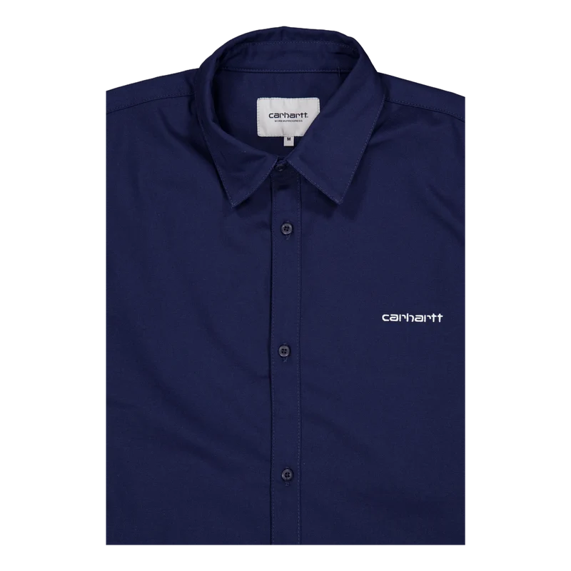 L/s Module Script Shirt Air Force Blue / White
