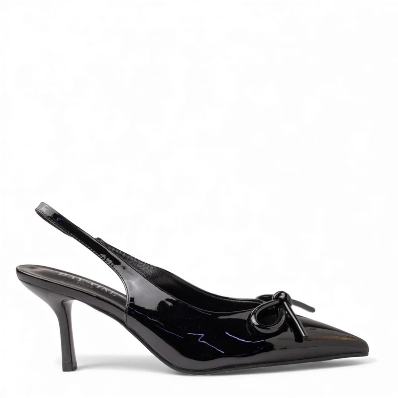 Europeon Union Women Black VernisLeather Heels #4585