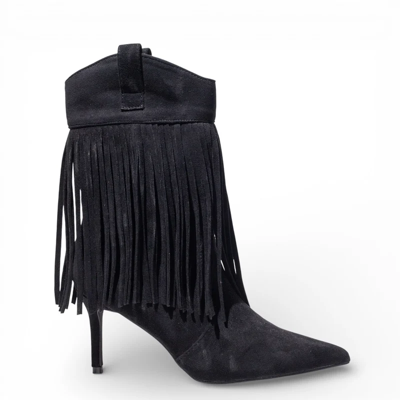 EuropeonUnion Women Black Chamois HalfBoot #4817