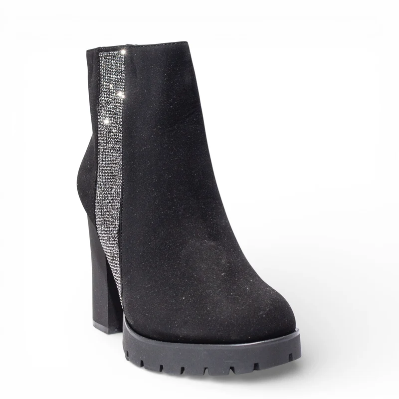 EuropeonUnion Women Black Chamois HalfBoot #4814