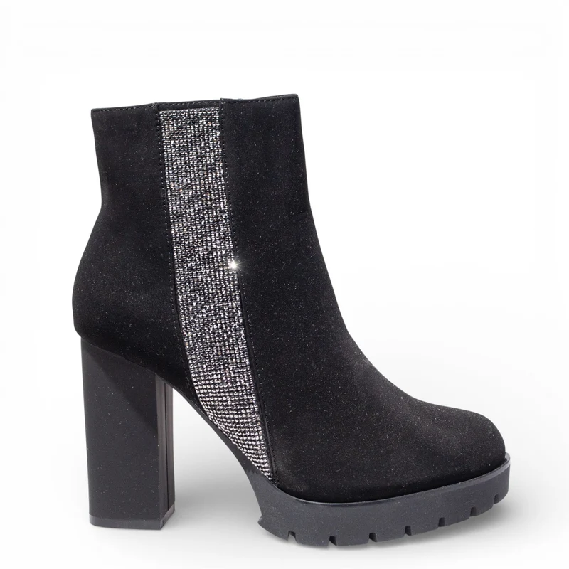 EuropeonUnion Women Black Chamois HalfBoot #4814