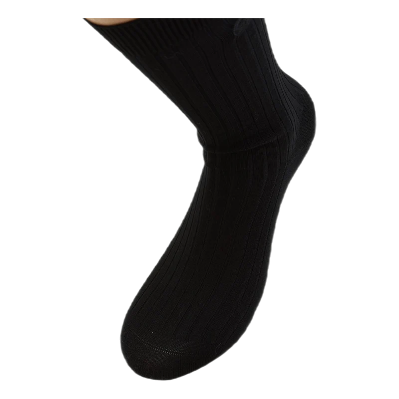 Cotton Crew Socks Black