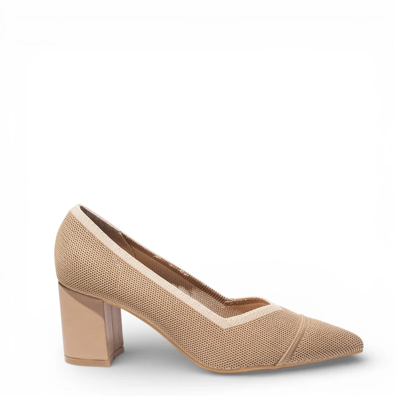 EuropeonUnion Women Beige Cloth Shoes #4773