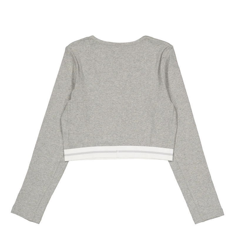 L/s Crop Crew Grey Heather