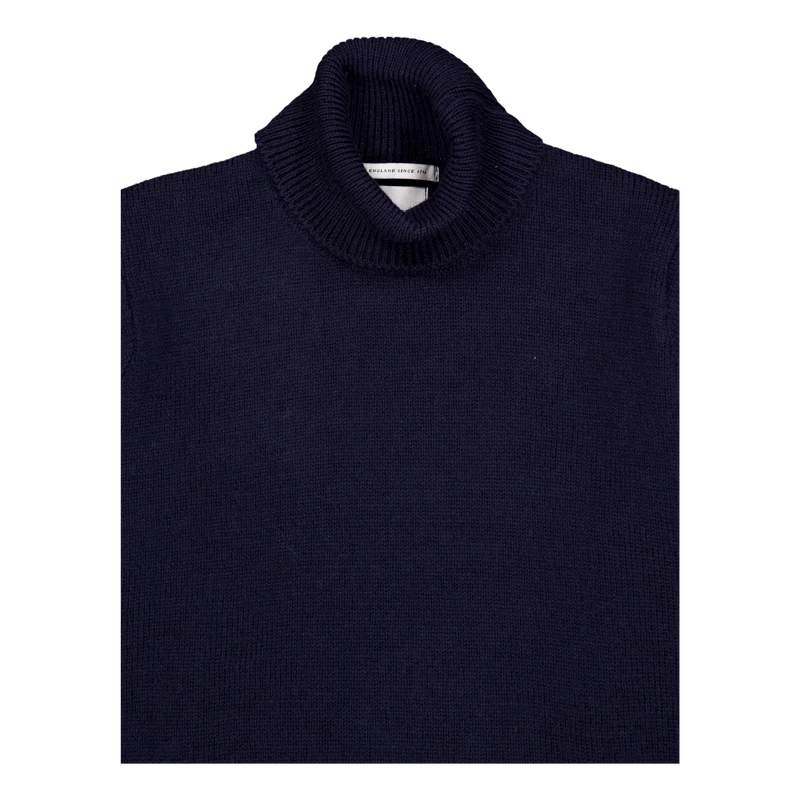 Polo Neck Jumper Navy