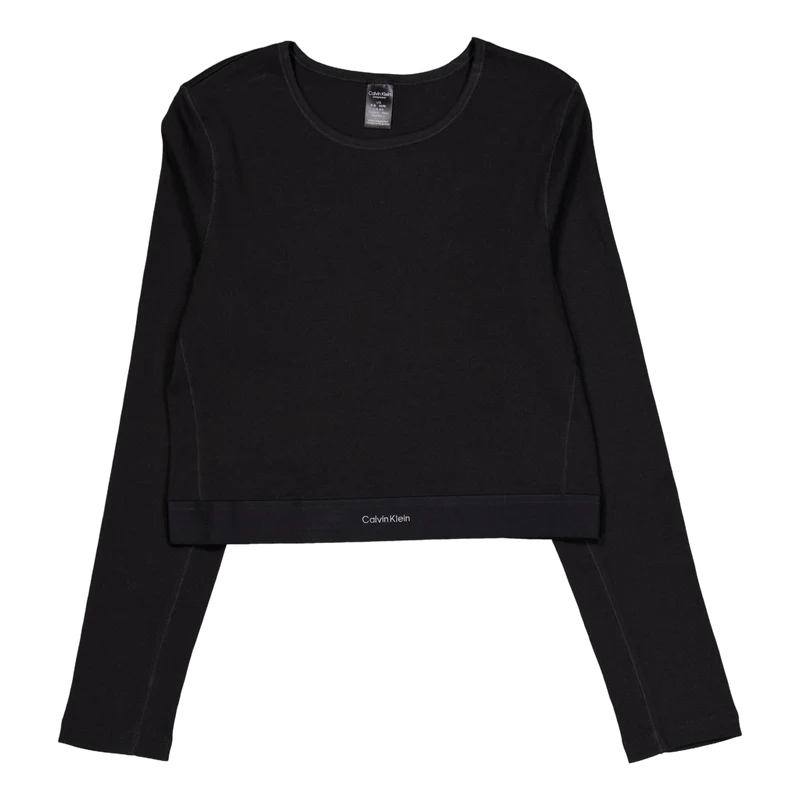 L/s Crop Crew Black