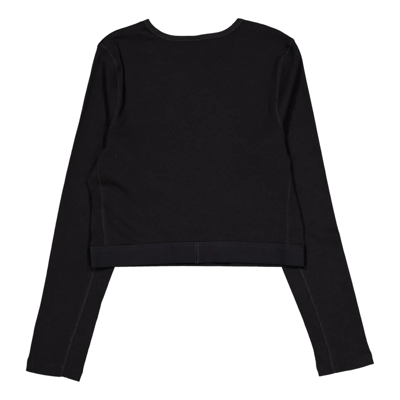 L/s Crop Crew Black