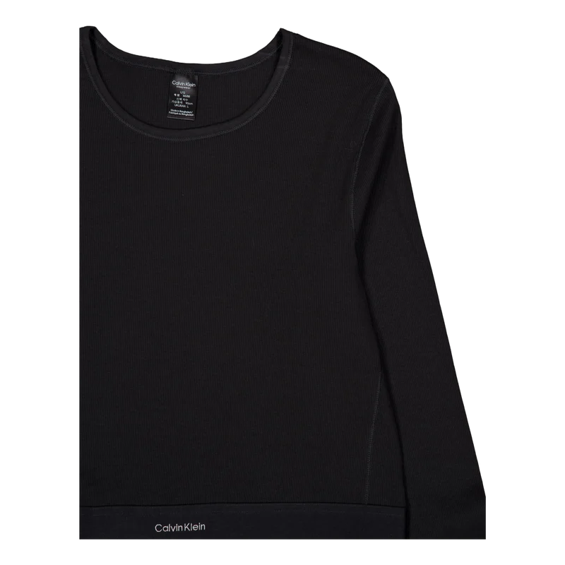 L/s Crop Crew Black