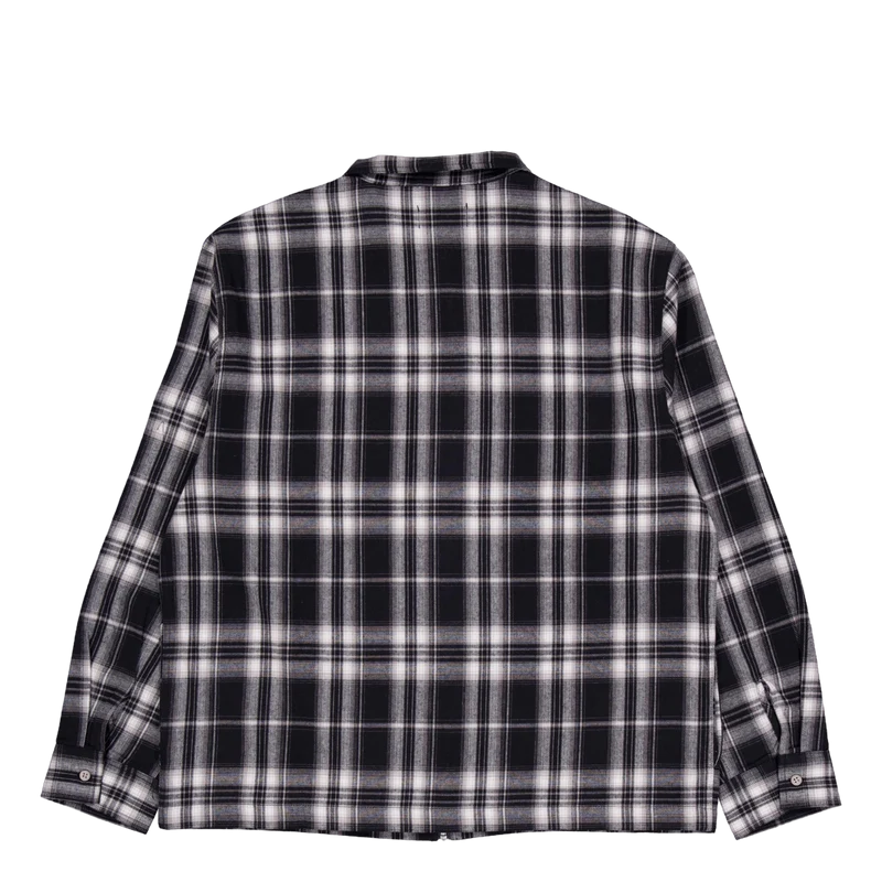 Zip Shirt Black Plaid