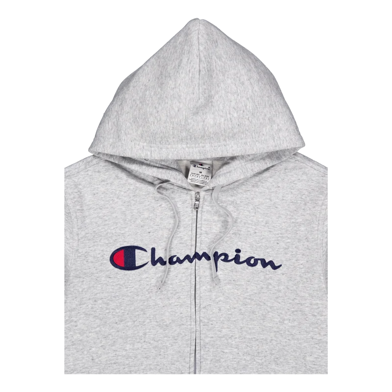 Full Zip Hoodie Sweatshirt New Oxford Grey Melange