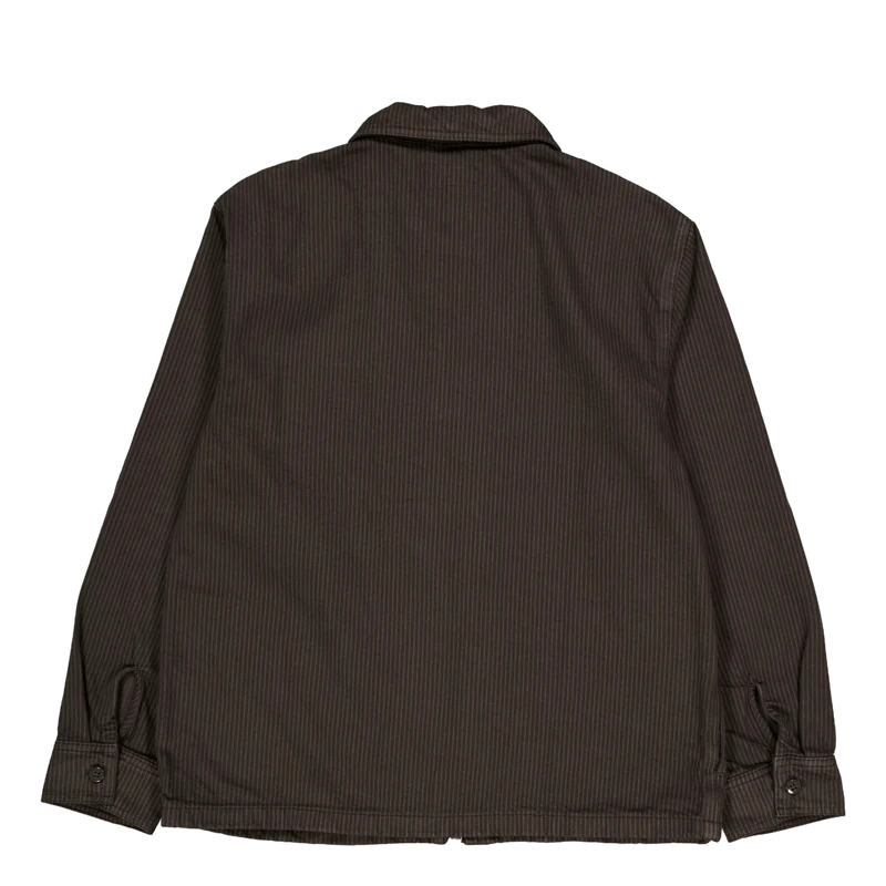 Zip Shirt Overdyed Charcoal Hickory