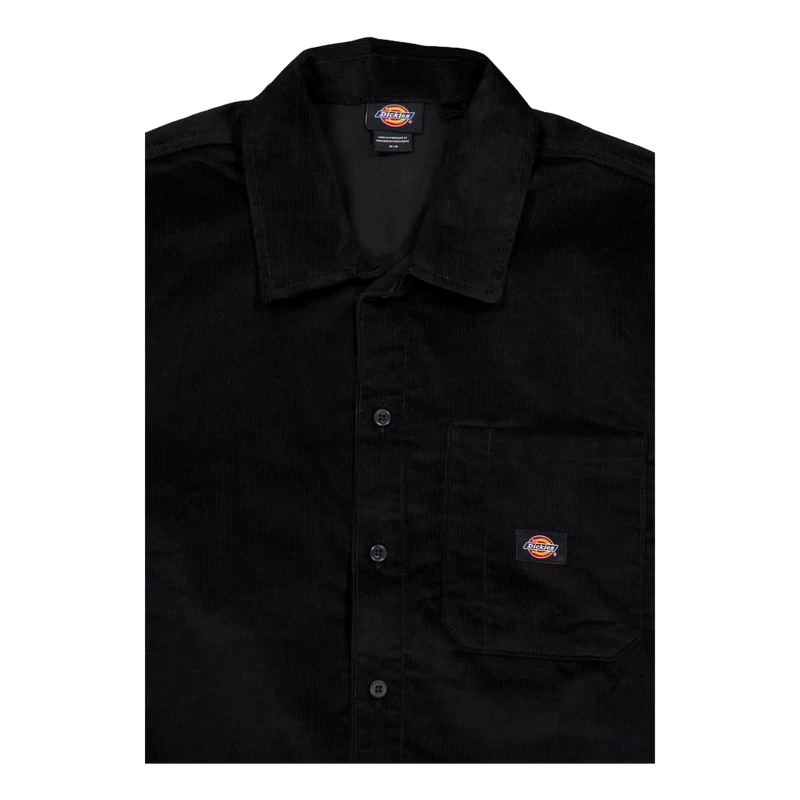 Corduroy Shirt Ls Black Black