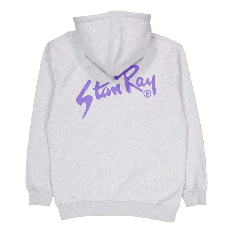 Stan Og Zip Hood Grey Marl / Navy Print