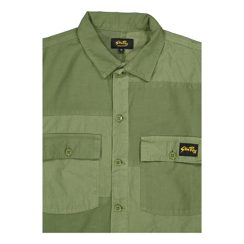 Cpo Shirt Olive Sateen/ripstop Mix