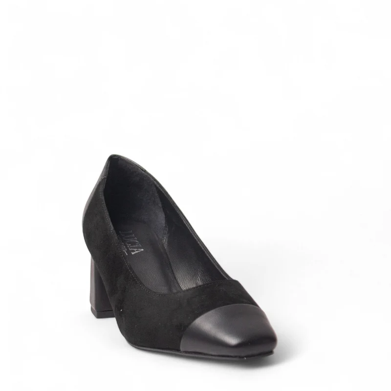 Women Black Leather Shoes #4470