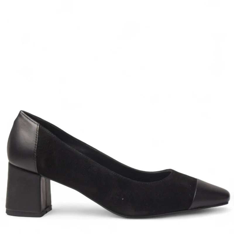 Women Black Leather Shoes #4470