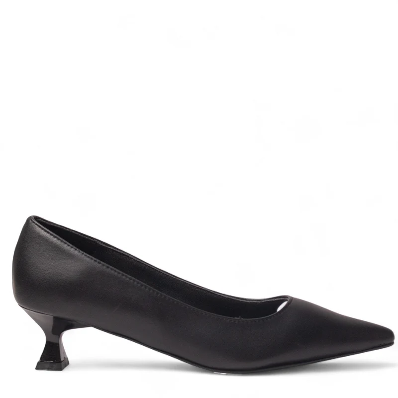 Women Black Leather Shoes #4467