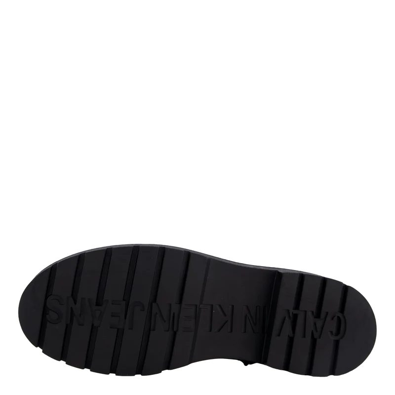 Combat Boot Mid Zip Lth In Cal Triple Black