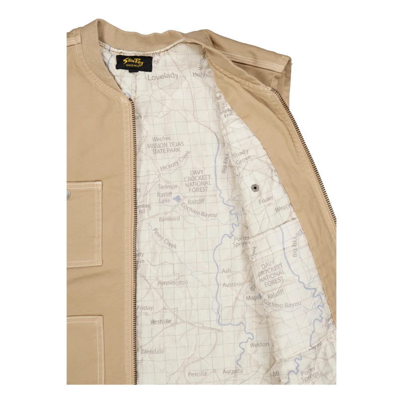 Pork Chop Vest Antique Khaki Duck