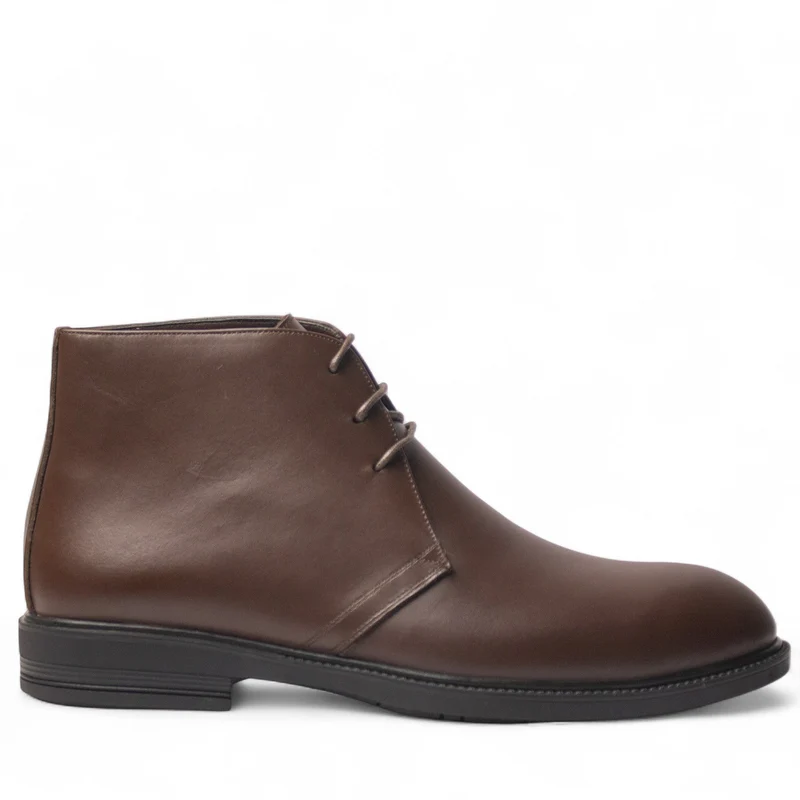 Men Brown Leather HalfBoot #5019