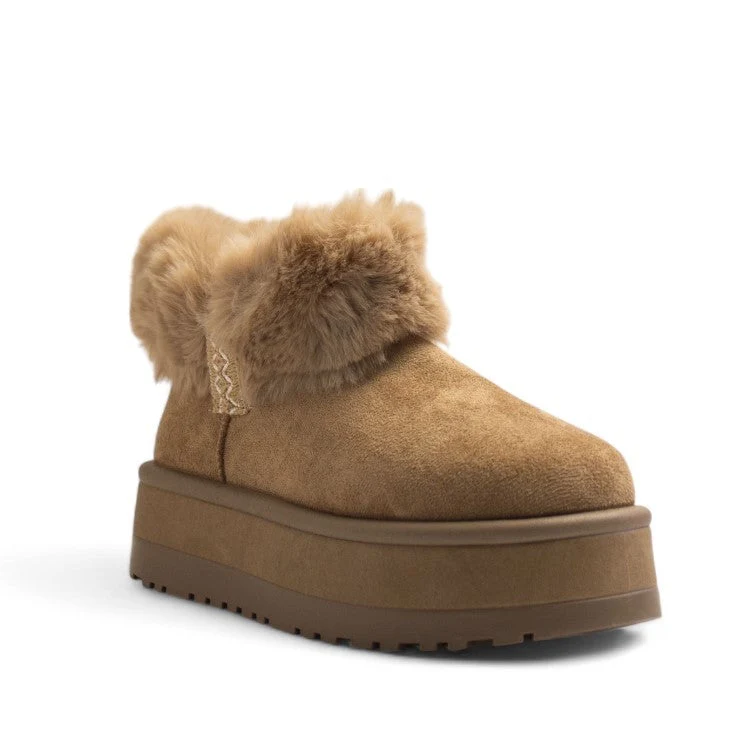 Europeon Union Women Beige Chamois Half Boot #3263