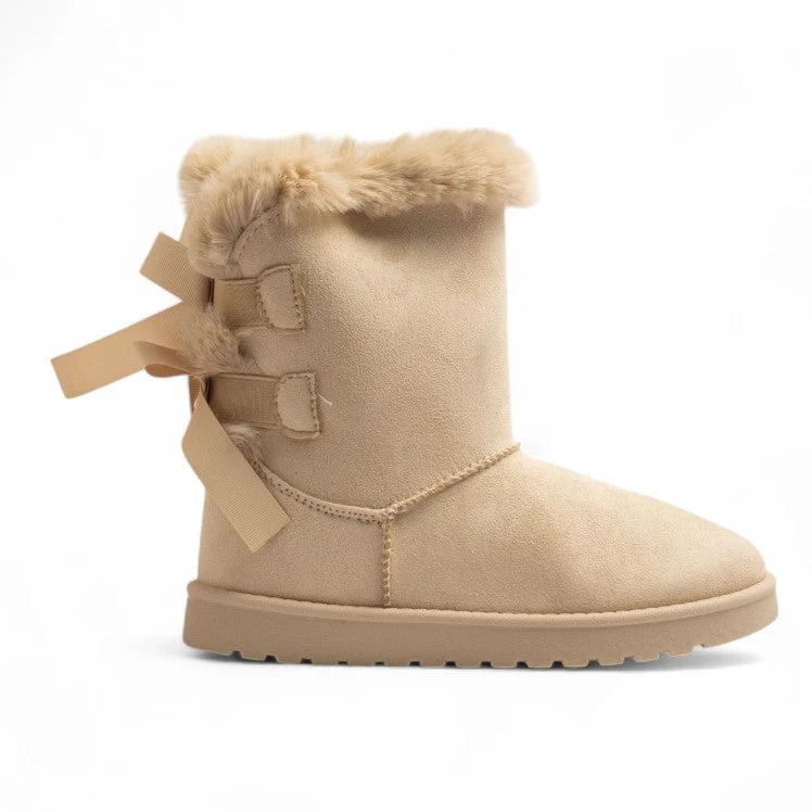 Europeon Union Women Off White Chamois Half Boot #3264