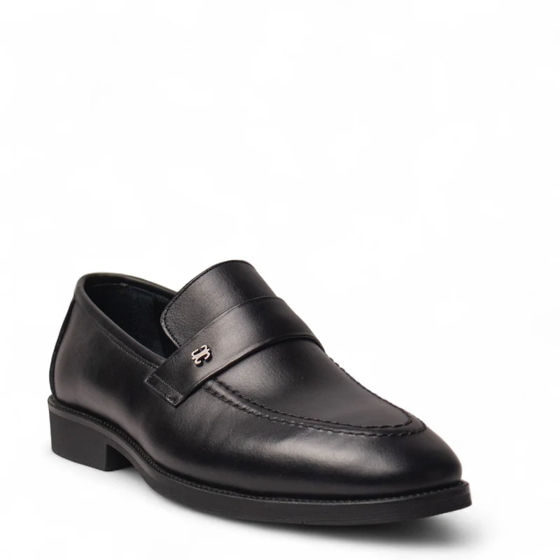 Men Black Leather Shoes #5056