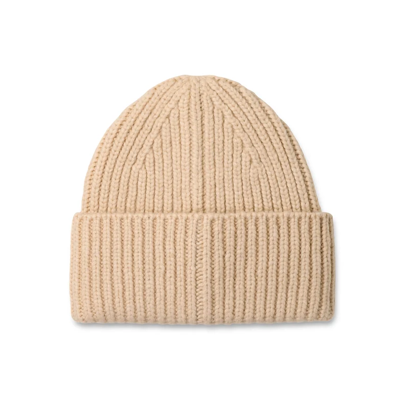 U Chunky Rib Beanie cream