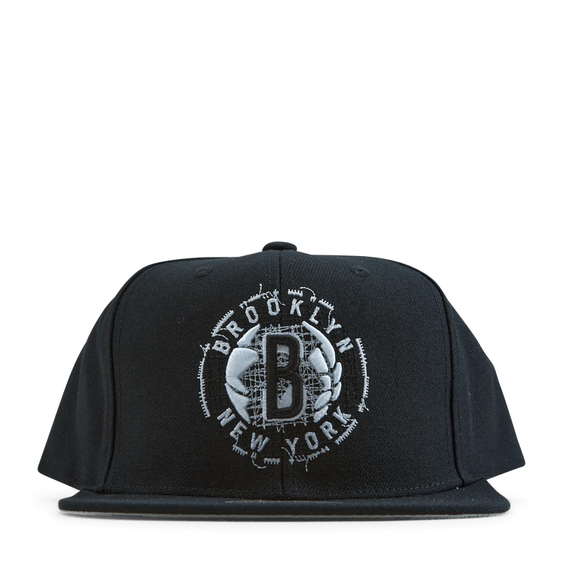 Nets Embroidery Glitch Snapback