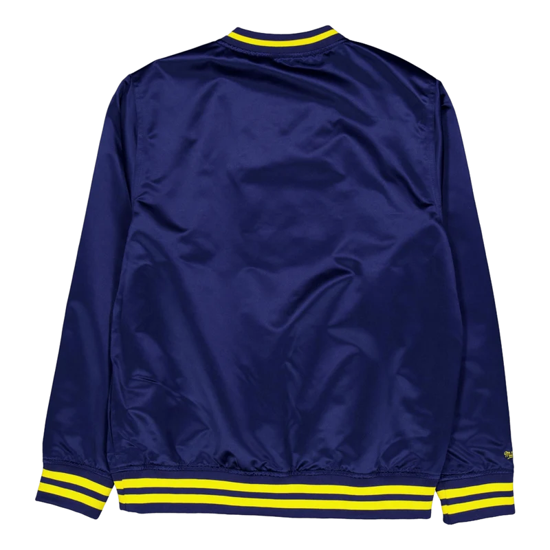 Sideline Pullover Satin Jacket Navy