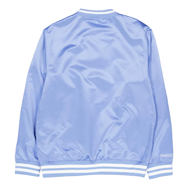 Sideline Pullover Satin Jacket Light Blue