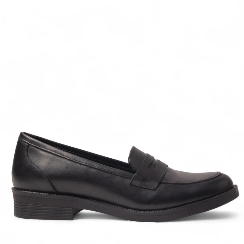 Women Black Leather Shoes #4507