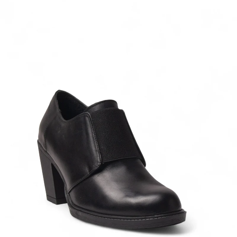 Women Black Leather Shoes #4504