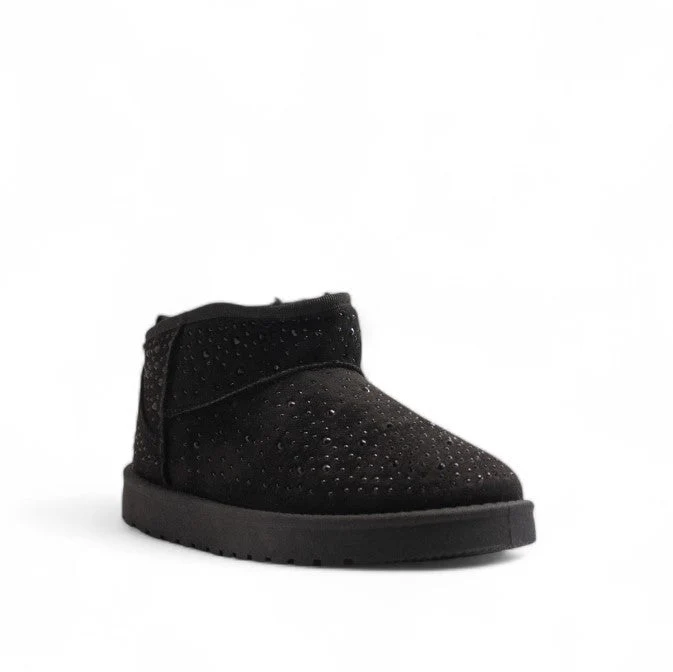 Europeon Union Women Black Chamois Half Boot #3287