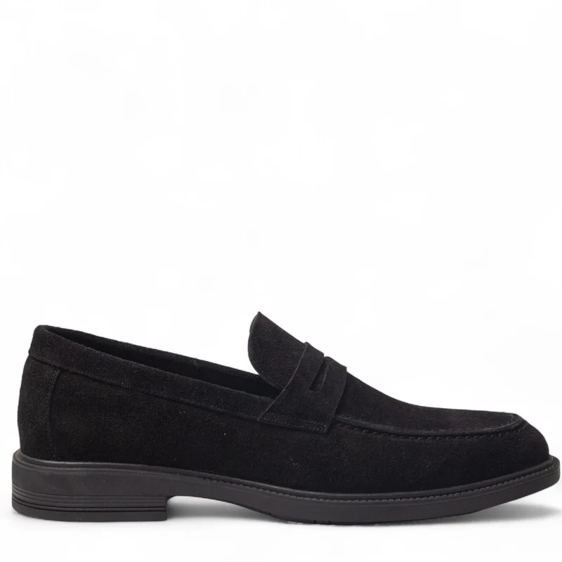 Men Black Chamois Shoes #5025