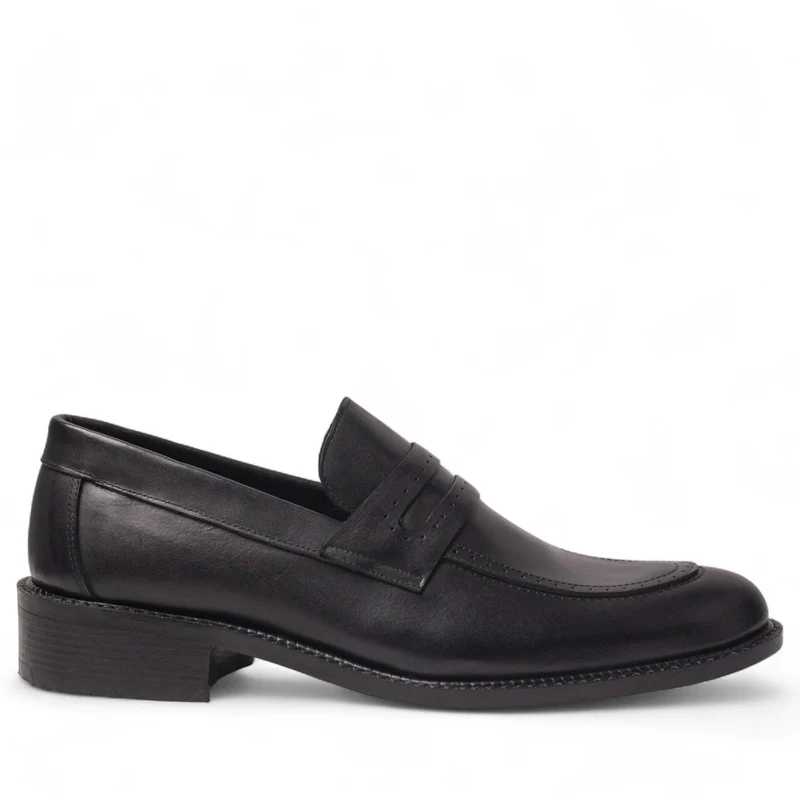 Men Black Leather Shoes #5013