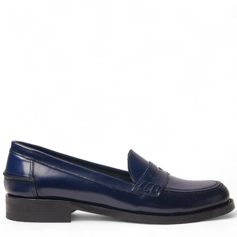 Women Navy Vernis Leather Shoes #4493