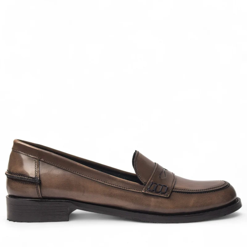 Women Grey Vernis Leather Shoes #4492